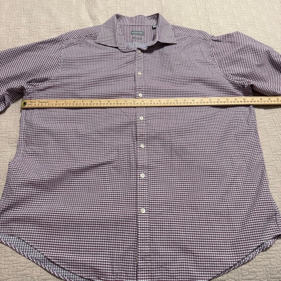Michael Kors Men's Dress Shirt Check Slim Tall Long Sleeve 18.5 36/37 - Picture 3 of 8